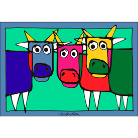 3 COWS POSTER</BR> 91 x 62 cm