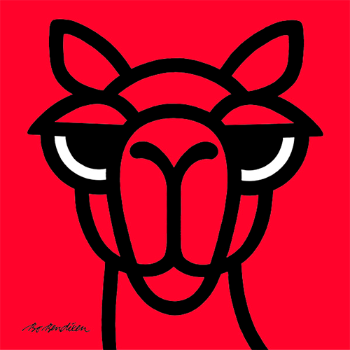 CAMEL RED POSTER</BR> 46 x 46 cm