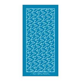 TOWEL BIRDS TURQUOISE, 50 x 100 cm