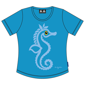 SEAHORSE T-SHIRT TURQUOISE