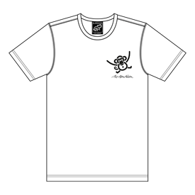 SLIM FIT T-SHIRT WITH MONKEY - WHITE