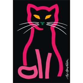 CAT PINK POSTER </BR> 50 x 70 cm