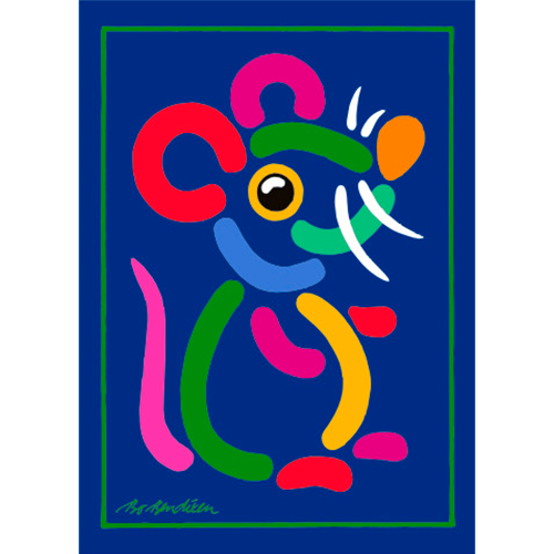 MOUSE NAVY POSTER</BR> 50 x 70 cm