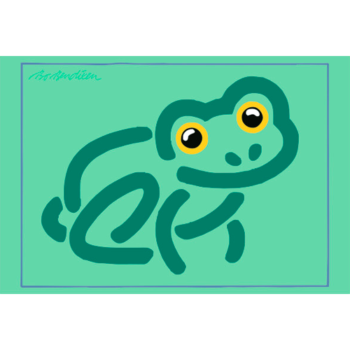 FROG GREEN POSTER</BR> 91 x 62 cm