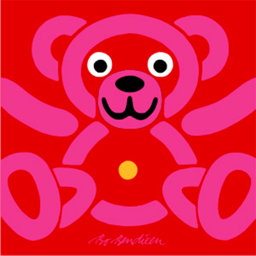 TEDDY RED POSTER </BR> 46 x 46 cm
