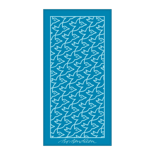 TOWEL BIRDS TURQUOISE, 50 x 100 cm