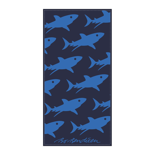 TOWEL SHARK BLUE</BR> 50 x 100 cm