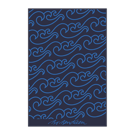 TOWEL NORTH SEA NAVY </BR> 100 x 150 cm