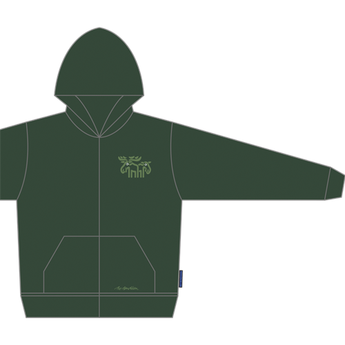 SWEATSHIRT WITH ELKS EMBROIDERY WITH ZIPPER